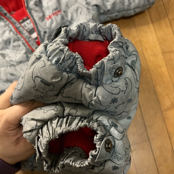 unisex extrem infant/ baby snow suit in gray and red - Picture 11 of 15